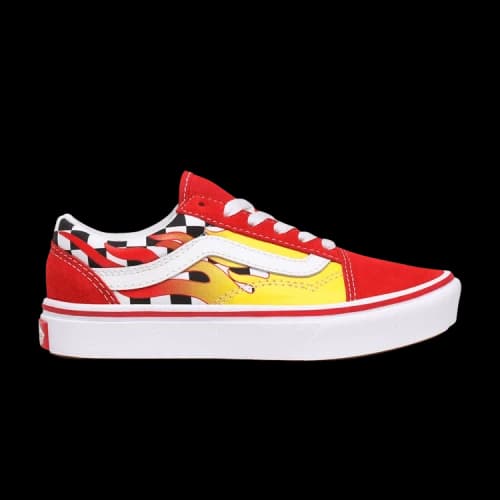 Vans ComfyCush Old Skool Kids 'Flame Checkerboard'