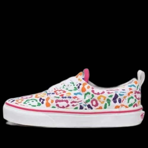 Vans Kid's Rainbow Leopard Elastic Lace Era White/Pink