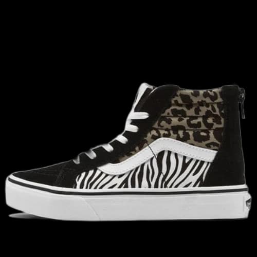 Vans Sk8-hi Zip Casual GS Leopard Print Blackleopard