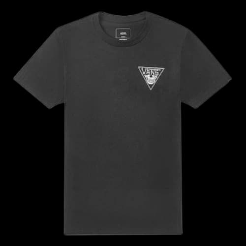 Vans Triangle Skeleton Printing Short Sleeve Couple Style Black