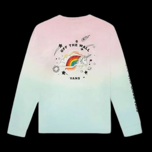 Vans Gradient Rainbow Unicorn Printing Long Sleeves T-Shirt (Women's)