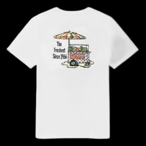 Vans Funny Printing Sports Round Neck Short Sleeve Unisex White