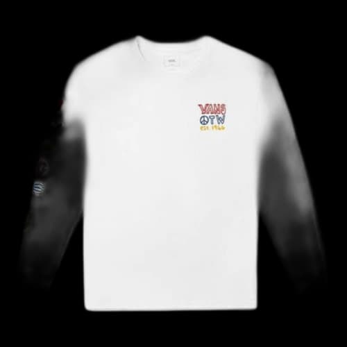 Vans Unisex Printing Round-neck Swea White
