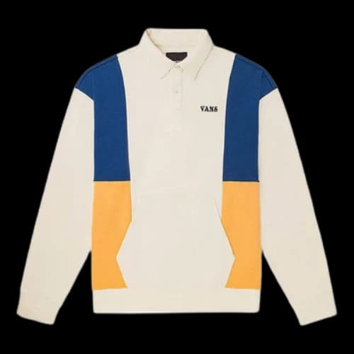 Vans Colorblock Polo Pullover Couple Style Retro White