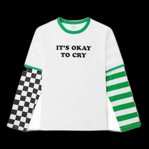 Vans x Whack Crossover Grid logo Round Neck Pullover Long Sleeves White (Women's)