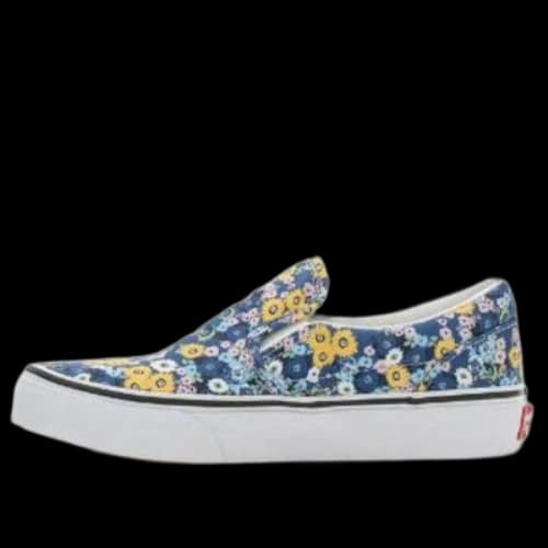 (GS) Vans Slip-On Floral Shoes 'Blue Yellow'