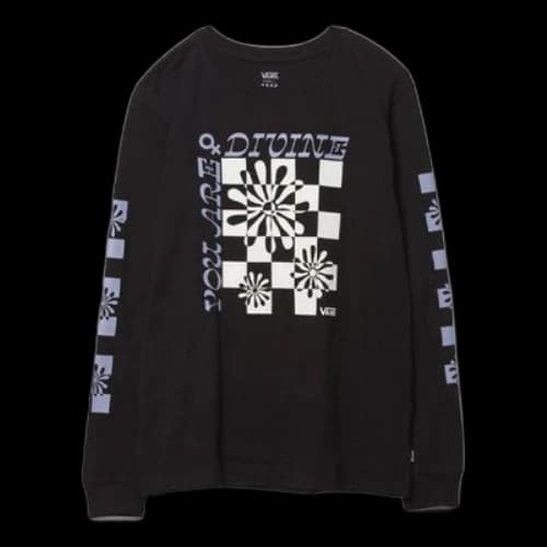 Vans Divine Energy Long Sleeve Boyfriend T-shirt 'Black' (Women's)
