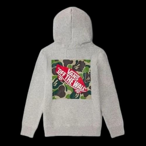 Vans x BAPE Camo Pullover Hoodie 'Grey'