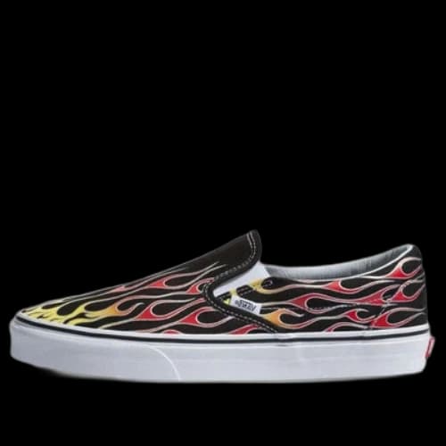 Vans Slip On Mash Up Black Flames