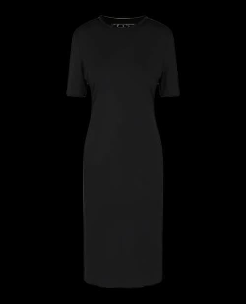 OFF-WHITE Athl Logo Band Midi Dress Black