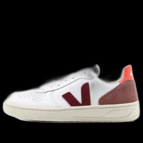 Veja V-10 Lace-Up 'White Marsala'