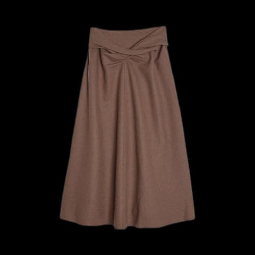 Lemaire Draped Skirt 'Truffle Brown'