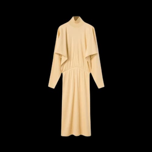 Lemaire Loose Turtleneck Dress 'Custard'