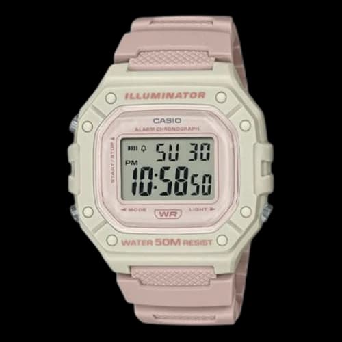 CASIO Fashion Stylish Sports 50m Waterproof Pink White Watch Digital