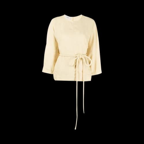 Lemaire Batwing-Sleeve Blouse 'Pale Custard'