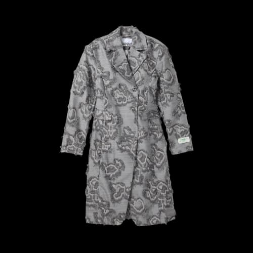 GANNI Fil Coupe Suiting Coat 'Mockingbird'