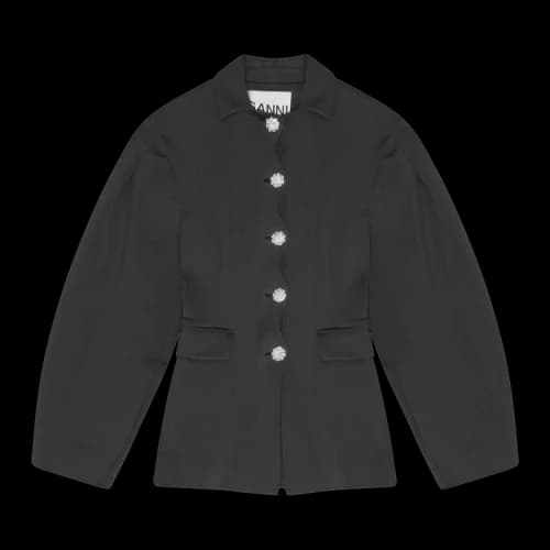 GANNI Scuba Neoprene Blazer 'Phantom'
