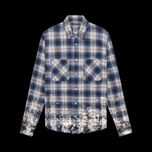 Amiri Bleached Flannel 'Petrol Blue'