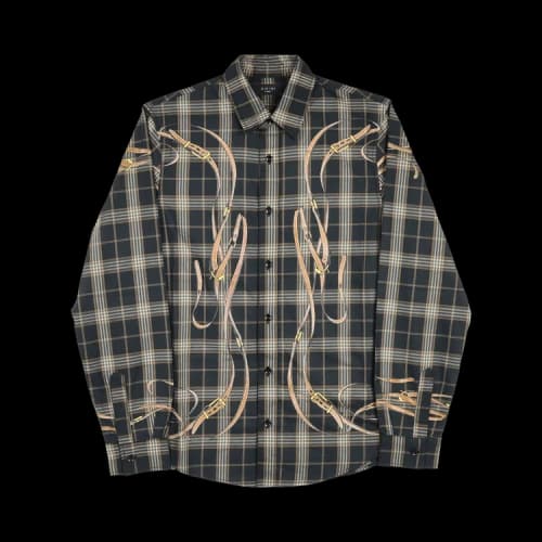 Amiri Falcon Belt Flannel 'Black'
