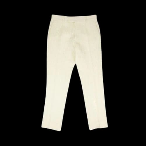 Amiri Wool Boucle Skinny Cropped Track Pants 'Ivory'