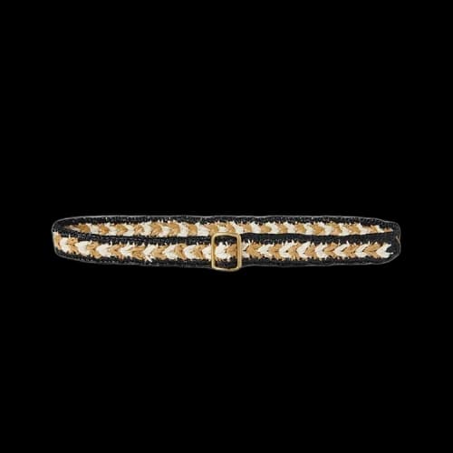 The Row Ana Belt 'Black/Ivory/Natural Ang'
