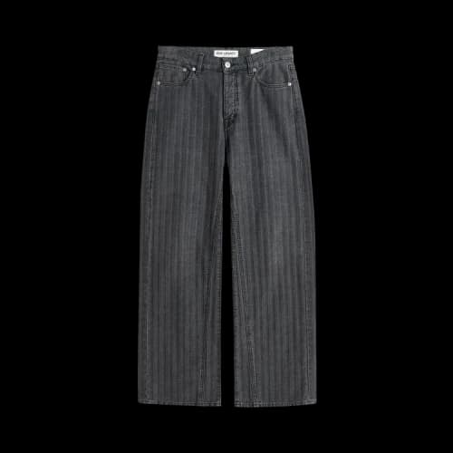 Our Legacy Treble Cut Denim 'Washed Grey Torino Stripe'