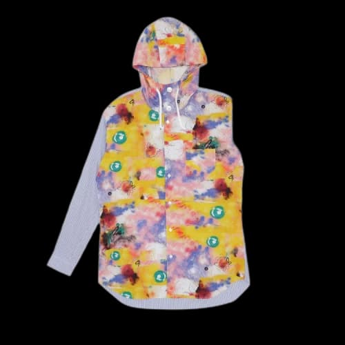 Comme des Garçons SHIRT x Futura Button Up Hooded Shirt 'Print C'