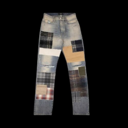 Amiri Patchwork Loose Fit Jeans 'Blue'