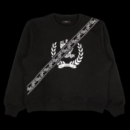 Amiri Crest Guitar Strap Crewneck 'Black'