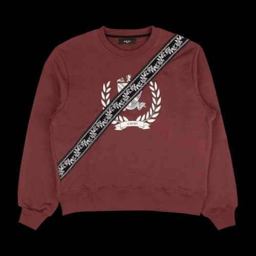 Amiri Crest Guitar Strap Crewneck 'Burgundy'