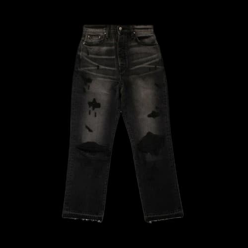 Amiri Distressed Crop Thrasher Jeans 'Black'