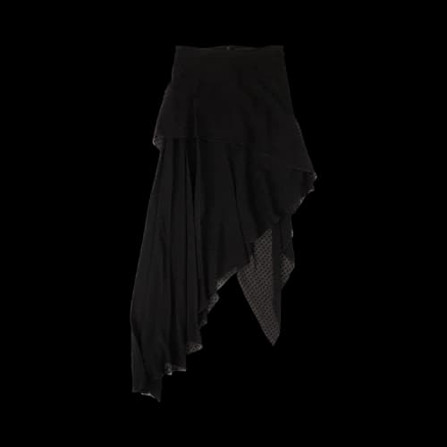 Amiri Plumetisse Assymetric Skirt 'Black'