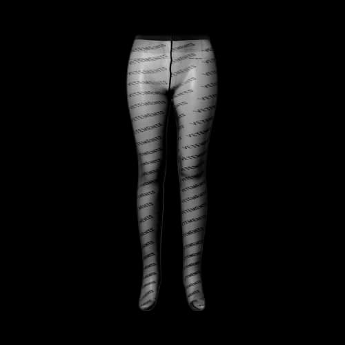 Vetements Logo Monogram Tights 'Black'