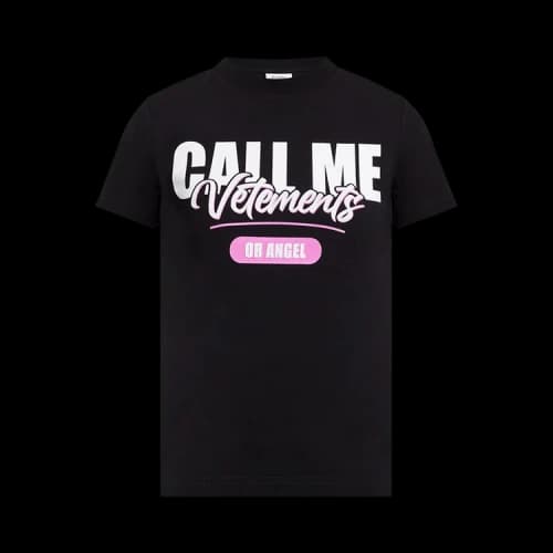 Vetements Call Me Graphic T-Shirt 'Black'