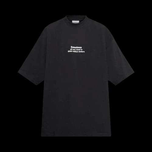 Vetements 500 Million Dollars Fitted Hourglass T-Shirt 'Black'