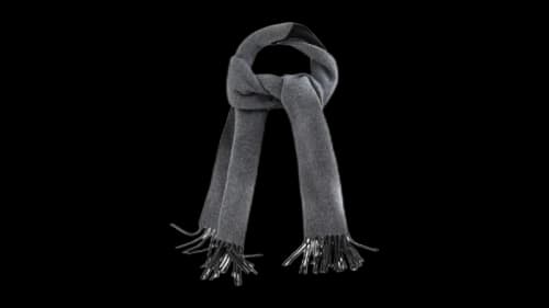 Polo Ralph Lauren Classic Double Faced Recycled Wool Scarf Black/Charcoal