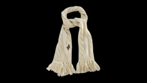 Polo Ralph Lauren Fall26 Bear Scarf Cream