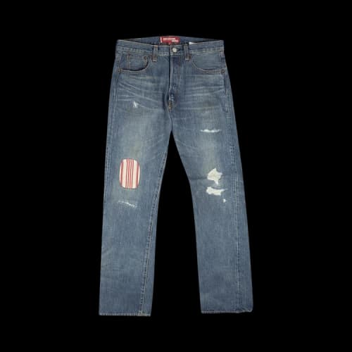Junya Watanabe Stripe Patch Jeans 'Blue'