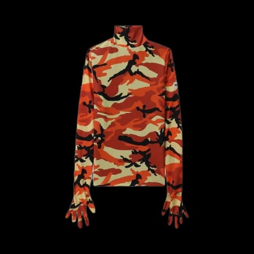 Vetements Camo Styling Dress With Gloves 'Orange'