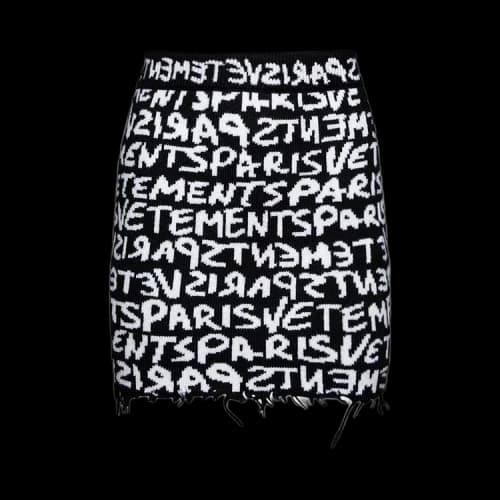 Vetements Graffiti Monogram Mini Skirt 'Black/White'