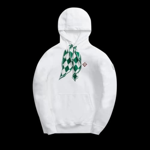 Casablanca Scarf Hooded Sweatshirt 'Bright White'