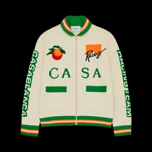 Casablanca Casa Racing Intarsia Knit 'Off-White'