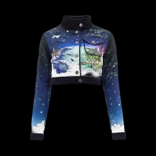 Casablanca Quilted Cropped Jacket 'Printed'