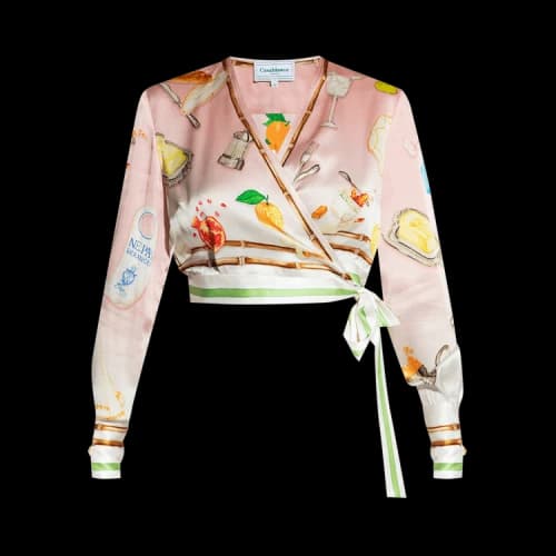 Casablanca Wrap Blouse 'Ne Pas Deranger'