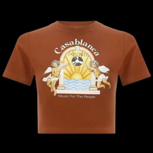 Casablanca Atelier De Musique Printed Baby T-Shirt 'Brown'