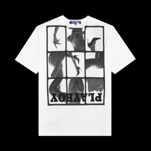 Junya Watanabe MAN Playboy Grid T-Shirt 'White/Black'