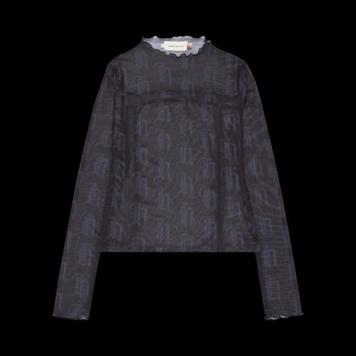 Honor The Gift Long-Sleeve Mesh Top 'Black'