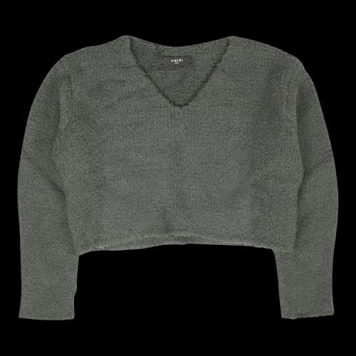 Amiri Cropped Boucle Sweater 'Green'