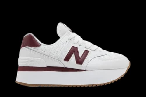 New Balance 574+ 'White Burgundy' (Women's)