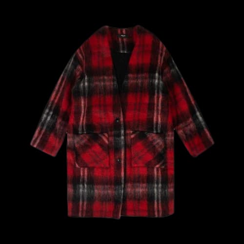 Amiri Mohair Cardigan Sweater 'Black/Red'